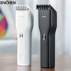 Hårtrimmer Enchen Boost USB Electric Hair Clippers Trimmers för män Vuxna barnen trådlösa laddningsbara hårskärmaskin Professional 221007