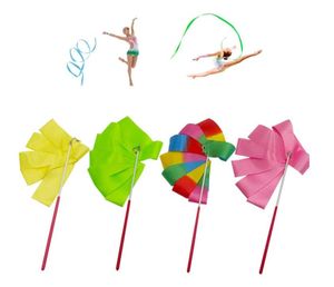 Nastro da ballo Streamer Giocattoli sportivi 6.5FT Nastri ritmici lunghi Bacchetta Twirling Ginnastica artistica Bomboniere