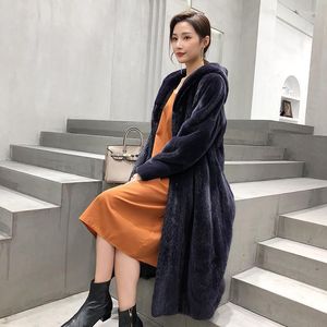 Women's Fur Haining Winter Mink Coat Imported From USA