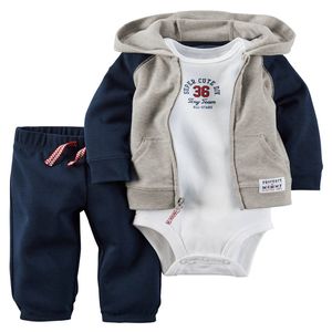 Set di abbigliamento neonato Baby Boy Girl set di vestiti a maniche lunghe giacche con cappuccio pantaloni della tuta 3 pezzi vestito per neonato in cotone nato 221007