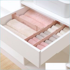 Storage Drawers Creative Home Telescopic Der Partition Plastic Sorting Layered Storage Drop Delivery 2021 Garden Housekee Org Bdesybag Dhieu