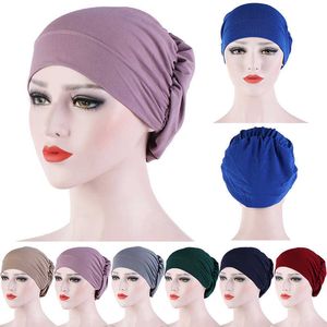 Opaski na głowę Kobiety hijab szalik turban czapki muzułmańskie chusta na głowę islamska pod szalikiem bawełniana bandana maska ​​wielofunkcyjna wewnętrzna turban hats mujer t221007