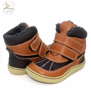 Boots Copodenieve Top Brand Barefoot de couro genuíno bebê bebê menino menino sapatos para moda Snow de inverno 221007