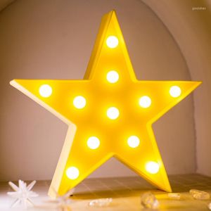 Струны Рождество название 3D Ночная световая звезда светодиодная лампа
