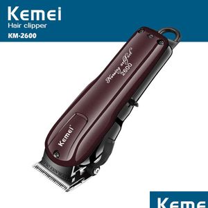 Shaver Kemei 2600 Professional Electric Hair Trimmer Beard Shaver 100-240V Rechargeable Clipper Titanium Knife Cutting Hine Bdesybag Dhg9L