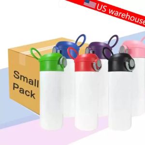 Bicchieri per bambini a sublimazione da 12 once USA STRAIGHT Blank Sippy Cup Kid Borraccia per acqua Sicuro