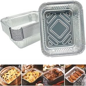 Engångskoppar sugrör 50 st 600 ml aluminiumfoliebricka med lock mat behållare bevarande lådan takeaway förpackningslådor kök matlagning 221007