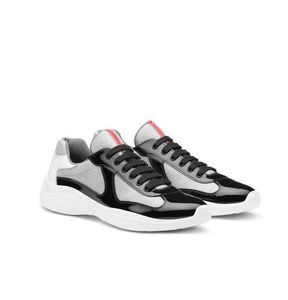 Cool Desiger Americas Cup Baw Top Suneaker Scarpe da uomo in gomma da uomo da uomo Sollette sportive Mesh Mesh e Sneaker in pelle brevettate Sneaker piatti