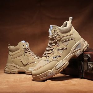 Boots Autumn and Winter Martin Boots Men British Style Tooling Hightop Korean Trend AllMatch 221007