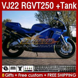 & Tank Fairings For SUZUKI RGVT250 VJ 22 RGV RGVT 250 CC RGVT-250 160No.188 RGV250 SAPC VJ22 90 91 92 1993 1995 1996 RGV-250 1990 1991 1992 93 94 95 96 OEM Fairing blue glossy