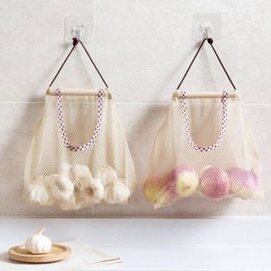 Storage Bags Multi-purpose Kitchen Onion Potato Tomato Large Capacity Hanging Basket Fruit Garlic Ginger Bag Organize Mesh 2022