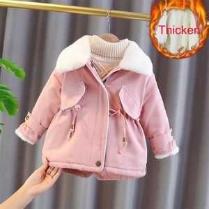 Daunenmantel Kalter Winter Baby Mädchen Jacken für Kleinkinder Dicke Mäntel Mode Warme Kinder Samtjacke Kinder Oberbekleidung 0-4 Jahre Kleinkind Schneeanzug 221007