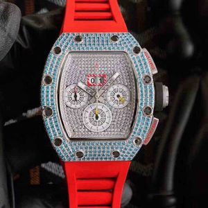 시계 손목 시계 디자이너 럭셔리 남성 기계식 시계 Richa Milles Leisure 011 자동 블루 다이아몬드 케이스 테이프 ERS Wristwatch Clock SWI HWVZ KAZA