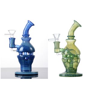 Heady Glass Bong Showerhead Percolador Perc Hookahs Tuberías de agua 14 mm Bongs conjuntos femeninos Faberge Fab Egg Oil Dab Rigs con recipiente de vidrio