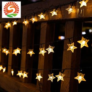 CNSUNWAY 39 ft 100 LED String Battery Operated Star Lights Fairy String Light Decor Bedroom Patio Inomhus utomhus Party Bröllop Julgran Trädgård