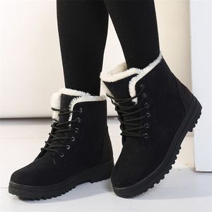 Buty kobiety zimowe kostki do butów żeńskie botas śnieg mejr ciepła pluszowa kobieta plus size 44 221007