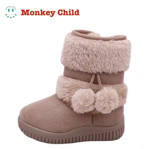 Boots Girls Snow Fashion Comfortable Thick Warm Kids Lobbing Ball Children Winter Cute Boys Princess Shoes 221007