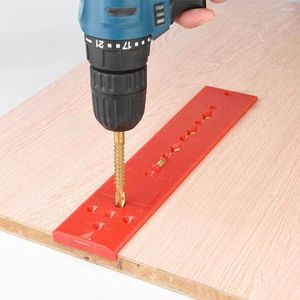 Conjuntos de herramientas manuales profesionales Gu￭a de perforaci￳n de pl￡stico Pilares de la regla de la regla de madera Localizador de perforaci￳n