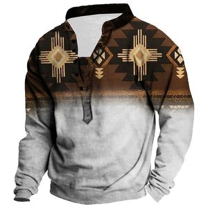 Mens Hoodies Sweatshirts Unisex Sweatshirt Pullover Button Up Hoodie Tribal Graphic Prints Casual Daily Sports 3D Streetwear 221007