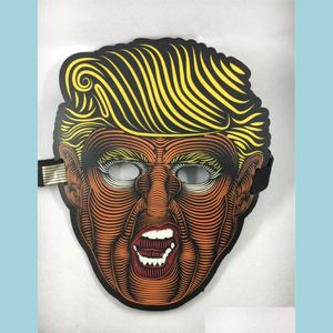 Partymasken USA Donald FL Masken Schmetterlingsform Gl￼hen Party Halbmaske Fit Halloween Supplies Drop Lieferung 2021 Hausgarten Festliche DHPUE