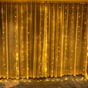 Strings 3M X 300 LED Wedding Fairy Light Christmas Garland Curtain String Outdoor Year Birthday Party Garden Decoration