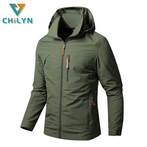 Men's Jackets CHILYN Men's Hiking Jackets Outdoor Waterproof Breathable Hooded Camping Climbing Trekking Coat Sports Travel Clothes 221007
