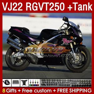 Fairings Tank for Suzuki Black Blossy RGV250 SAPC VJ22 RGVT250 RGV-250 VJ 22 1990 1991 1992 1993 1994 1995 1996 160NO.108 RGV RGVT 250 CC RGVT-250 90 91 92 93 94 95 96 Fairing