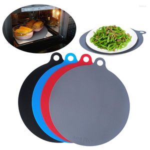 Table Mats Soft Non-Stick Round Microwave Mat Resistant Silicone Baking Pad Mate Pastry Tray Cooking Tool Home Kitchen Accessories