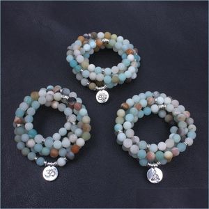Fios de mi￧angas fios de mi￧angas braceletas de pedra natural lotus buddha est￡tua charme j￳ia cor mulher mulher pulseira ioga dh9hy