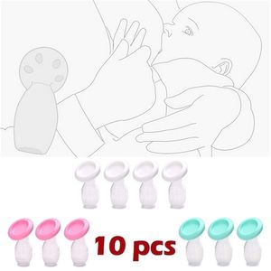 Breastpumps 10pcs/lot Wholesale Baby Feeding Manual Pump Partner Collector Milk Silicone Pumps Mama Savers PP BPA Free 221007