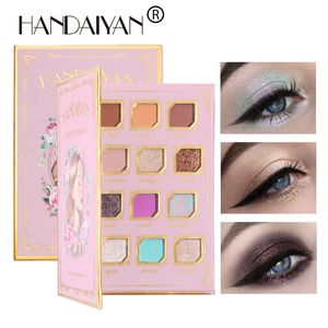 Handaiyan 12 Color Eyeshadow Palette Shimmer Glitter Highlighter Matte Eye Syn