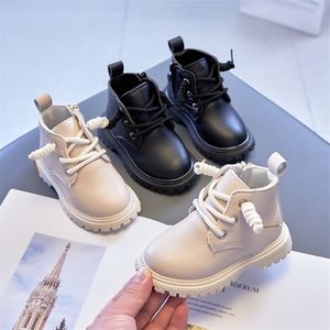 Boots Baby Kids Short Boys Shoes Autumn Winter Leather Children Fashion Toddler Girls Snow E08091 221007