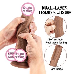 Sewing Notions Big Realistic Soft Silicone Dildo cm Length Suction Cup Sex Toys For Women Vagina Stimulating Highly Simulated Erotic Produ