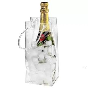 Портативное мешок с ледяным вином складной прозрачный кулер упаковывать ПВХ.