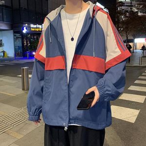 Men's Jackets Men's Fashion Clothing Oversized School Blazer Young Spring And Autumn Trend Coat Match Color Blouse Hooded