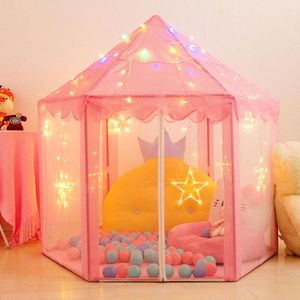 Tents And Shelters Children's Tent Portable Ball Pool Princess Girl's Castle Playhouse Kids Small House Baby Folding Beach Wigwam