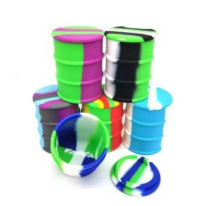 Contenitore per barile di cera siliconica XL 500 ml Contenitore antiaderente per uso alimentare di grandi dimensioni Dabs Dry Herbs Drum Storage Jar