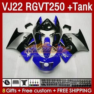 OEM Fairings Tank dla Suzuki RGV250 SAPC VJ22 RGVT250 RGV-250 VJ 22 160NO.156 RGV RGVT 250 CC 90 91 92 93 94 95 96 RGVT-250 1990 1991 1992 1993 1995 1996 1996 Fairing Blue Sobor