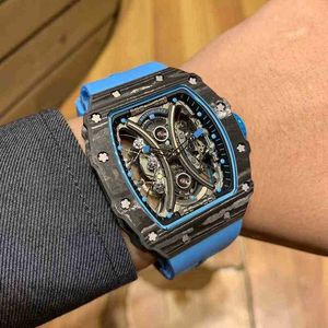 Multifunktions-SUPERCLONE-Uhren-Armbanduhr-Designer-Luxus-Herren-Mechanikuhr Richa Milles-Armbanduhr Tonnenförmige Kohlefaser Millesr DQGC QUGD