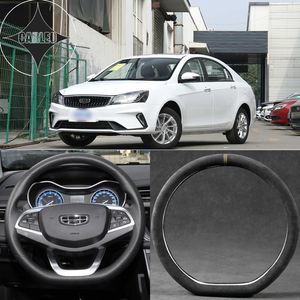 Steering Wheel Covers For Geely Series Emgrand X7 Sport EC 7 GT LC GC2 Alcantara Suede Car Cover Universal Wrap
