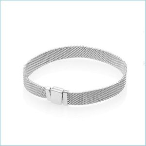 Łańcuch Link Oryginalny 925 Sterling Sier Clip Bread Bracelets for Women Fit Original Reflexion Bransoletka Charms Femme Biżuteria Moda B05 DhvoJ