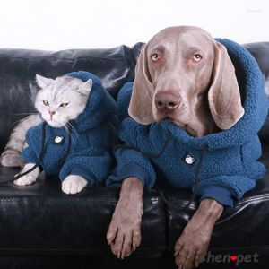 Ubrania z odzieży dla psa ubrania na małe meidum duże miękkie zimowe bluza z kapturem Schnauzer Labrador Doberman Cat Coats Rok Gift