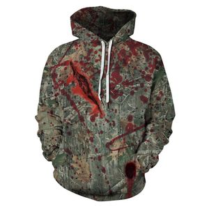 Bluzy męskie bluzy jesień/zima nowe 3D Hallowmas Print European i amerykański luźne pullover 023