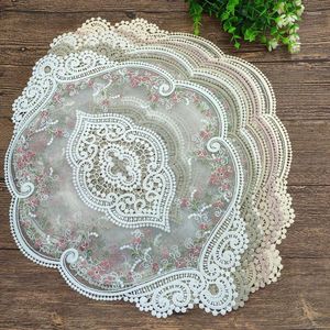 Masa Paspasları Avrupa Klasik Oval 31x44cm Mat Yatak Odası Çalışma Oturma Odası Duvar Dolabı Kapak Bezi Doğum Günü Partisi Dekorasyon