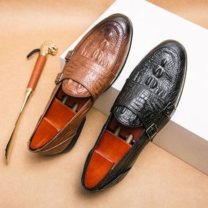 Vintage Eski Oxford Ayakkabı Sivri Burun Oyma Bir Üzengi erkek Moda Resmi Rahat Ayakkabılar Çeşitli Boyutlar 38-47