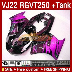 Tankmässor för Suzuki RGVT250 VJ 22 RGV RGVT 250 CC RGVT-250 160NO.180 RGV250 SAPC VJ22 90 91 92 1993 1995 1996 RGV-250 1990 1991 1992 93 94 95 96 OEM FAIRING ROSE FLAM