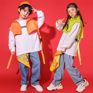 ダンスウェアキッズヒップホップ服スウェットシャツトップスストリートジーンズパンツジャケットベスト