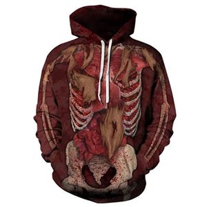 Men's Hoodies & Sweatshirts Autumn/winter New 3D Hallowmas Print European and American Loose Pullover 022