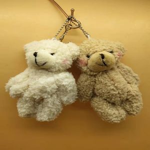 Fazendo lembranças Kawaii Pequenas ursos de pelúcia de pelúcia de pelúcia de pelúcia com cadeia 12 cm Toy Teddy-Bear Mini urso urso urso de pelúcia Presente de natal