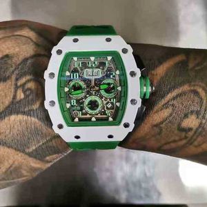 時計腕時計デザイナーラグジュアリーメンズメカニカルウォッチ2022リチャミルズ6ピンランニングセカンドトップ男性自動スイスムーブメント腕時計US74